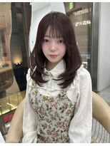 天神美容室&nbsp;天神大名レイヤーカットブラウングレージュ