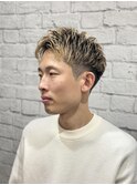 メッシュツーブロックショート