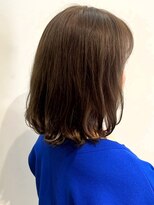 オレンジペコ(orange peco)&nbsp;ナチュラルブラウン ミディアム 白髪染め 前髪カット 40代 艶髪