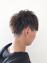 美容室 イズ 館林店(Iz)&nbsp;波巻きアッシュブラックウルフマッシュパーマ