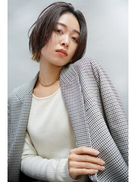 レスピア 銀座(Respia) アクセントカラーの大人ショート【銀座/有楽町】30代40代50代