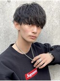 ソフトツイストパーマ刈り上げマッシュツーブロックショート