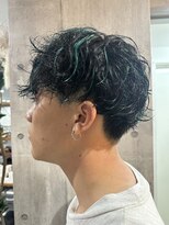 トゥーミー(to mee) 【メンズ】黒×緑 メンズハイライト【小松】