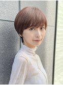 大人可愛い/20代30代40代/丸みショート/ショートボブ