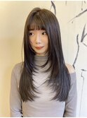 韓国風ロングレイヤー/ストレートロングレイヤー◯