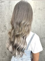 ルーツアイリー 心斎橋(ROOTS IRIE)&nbsp;編み込みエクステ/バレイヤージュ/グレージュ/エクステ