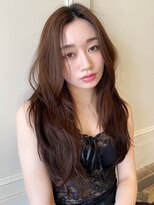 エイン(EYN) ロングレイヤー×カカオブラウン/透明感カラー/20代/学割U24