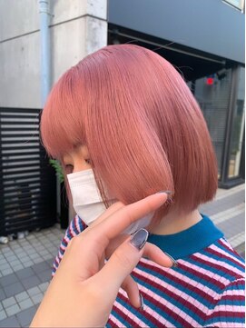 ヘアサロン ガリカ 表参道(hair salon Gallica) 【柴田優香】ミニボブ/ぷつっとボブ/ハイトーンピンク/10代20代