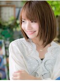 小顔斜めバング切りっぱなし艶感ストレートh3北浦和20代30代40代