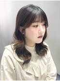結んでも下ろしていても可愛い顔周りカット