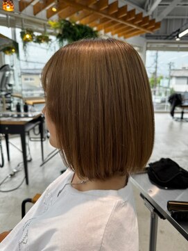 グランデュール 東静岡池田店(GRANDEUR) ダブルカラーショートボブインナーカラーハイライトケアブリーチ