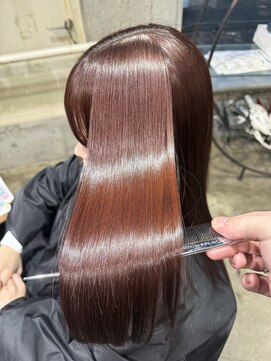 サロンドミルク 原宿(salon de MiLK) 初カラーピンクブラウン ブリーチなしカラー/原宿