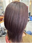 髪質改善 くびれレイヤー ピンクブラウン@田代3/25