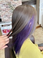 トップスタイル リッチ&nbsp;グレージュ×インナーパープル