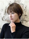〔岩田莉奈〕地毛風縮毛矯正美髪髪質改善ショートボブ　新宿