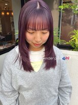 ブローチ(broche)&nbsp;似合わせレイヤーカット＋透明感ラベンダーピンク