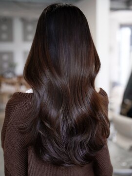 レノラ 本町(LENORA) ☆くびれヘアプリコットオレンジハイライトカラーレイヤーカット