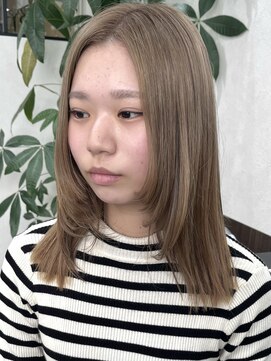 ベルヘアーデザイン 堺東(Belle hair Design) 韓国風顔周りレイヤーカットアディクシーカラー外国人風堺東