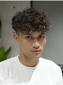 MEN'S/スペインカール×フェード/メンズパーマ/短髪