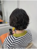ショートボブトリートメントパーマケアパーマ似合わせカット多毛