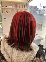 ルルバイアズール 草加店(LULU by azule)&nbsp;アンブレラカラー，レッド，原色カラー【草加】