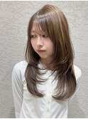 韓国/レイヤーカット/ブリーチなしからー/ベージュ