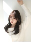 レイヤーカット／ナチュラル／モテ髪/銀座/ロングレイヤー