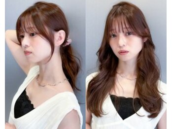 クリーム 町田(Cream)の写真/おでこカバー×面長解消。縛っても可愛い小顔見せカットで自然に垢抜ける今っぽヘア提案