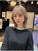 王道ハイトーンベージュ×大人可愛い外ハネボブ/心斎橋