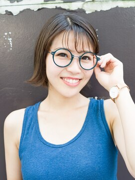 ダブ アオヤマ(DaB AOYAMA) 【DaB】似合わせカットシースルーアシメバング＆フラットカール