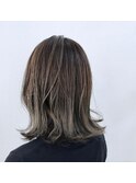 asobi 外ハネボブ グレージュ グラデーションカラー