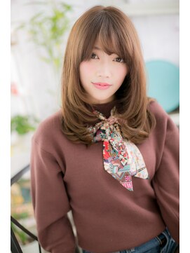 ヘアアンドビューティー ミック(Hair & Beauty miq) 大人かわいい*ショコラベージュへムライトロングボブa