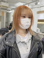 ソイ コンク 下北沢(soi conc)&nbsp;ペールオレンジ×ベージュ　インナーカラー