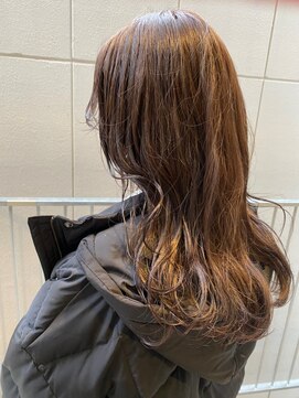 モルニ(MORNI) マロンブラウン_マロンベージュ Aラインボブ かきあげ