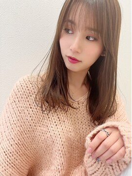 シャトン(chaton) 【chaton】大人のベージュカラー×シースルーバング