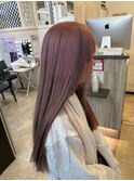 ピンクカラー黒メッシュ