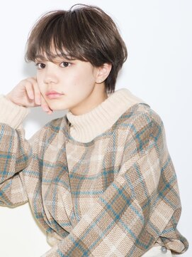 デイジー インデックスヘア 大島店(DAISY index hair) ショートパーマ薄めバングくすみカラー横顔美人くびれショート