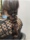 ゴムだけで簡単編み下ろしアレンジ