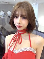 ロンドウル 熊本(Lond ulu) 大人可愛いショートボブ/ベージュ