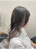 インナーカラー×ラベンダーグレー