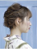 【自由が丘 ibrel 】ルーズなウェーブの浴衣アレンジ