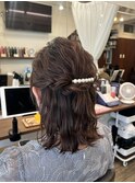 結婚式お呼ばれハーフアップ♪