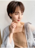 絶壁解消!!小顔ショート×前髪あり  20代30代40代50代