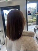 髪質改善ストレート×ミディアムボブ