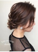 ヘアアレンジアップスタイルヘアセット結婚式ヘア
