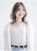 #レイヤーカット #ミルクティベージュ #ふんわりミディ