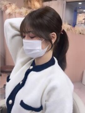 ユニ 表参道(uni) #63/韓国/韓国風/レイヤーカット/後れ毛/くびれヘア/前髪/表参道