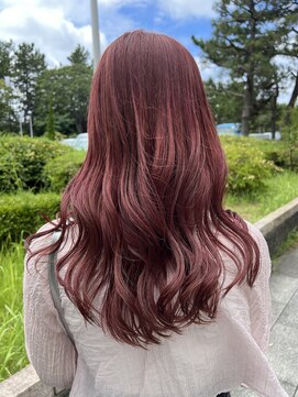 アース オーセンティック 新浦安店(EARTH Authentic) ブリーチなしピンクカラー