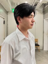 ソーコ 渋谷(SOCO) メンズカットセンターパートニュアンスパーマナチュラルヘア