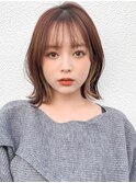 結べるボブ愛され斜めバング艶感シースルーバングイメチェン